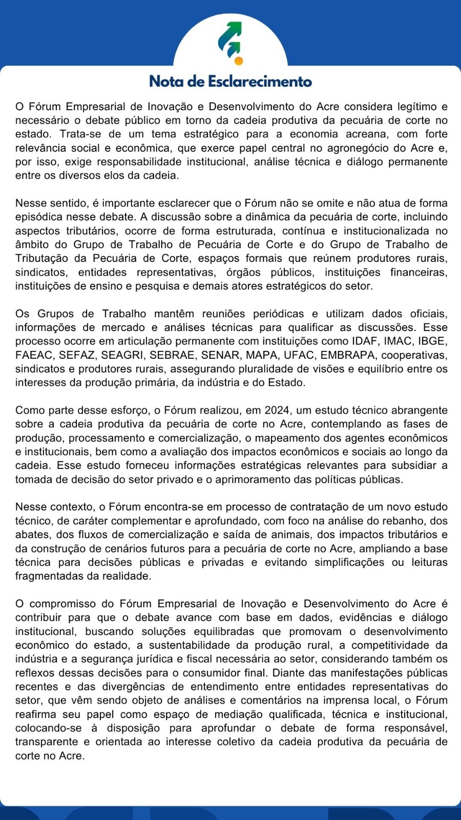 Nota de esclarecimento